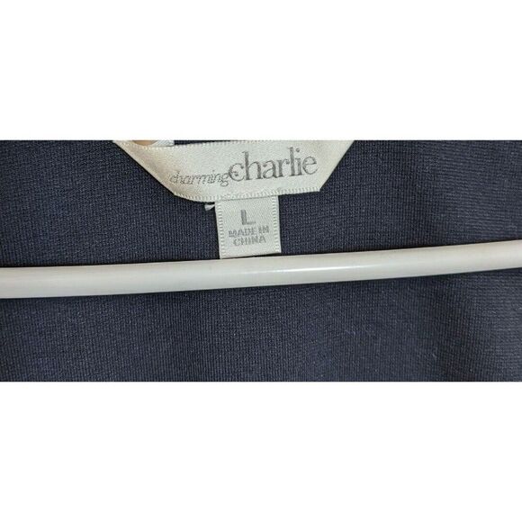 Charming Charlie Cut Out Back Floral Winter Blooms Mini Dress Size Large - Picture 8 of 10